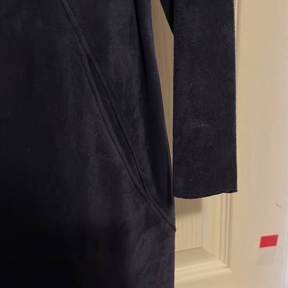 Blue knee length 3/4 sleeves dress - Picture 4 of 7